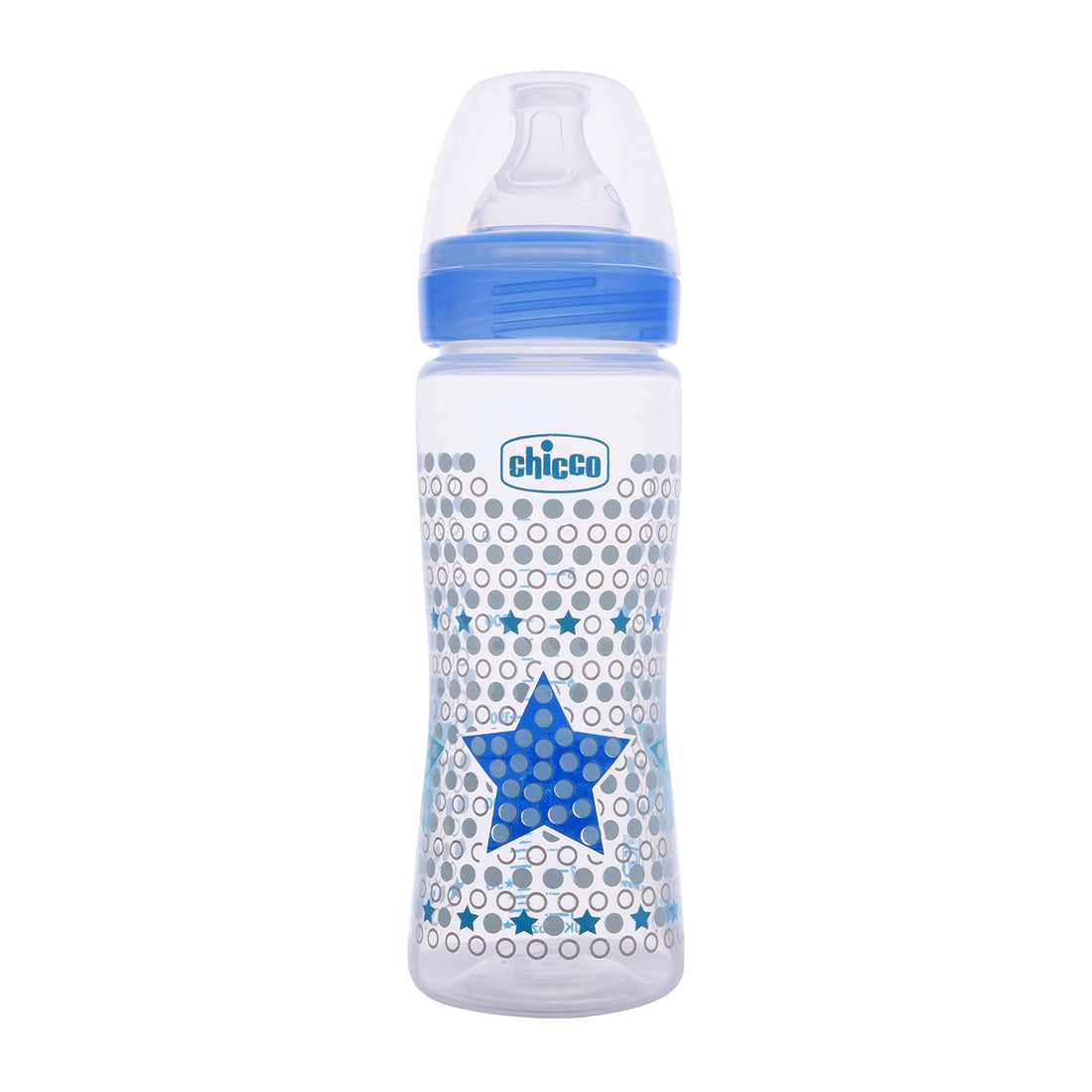 Well Being Fast Flow Baby Bottle 330ml  6M+ Blue