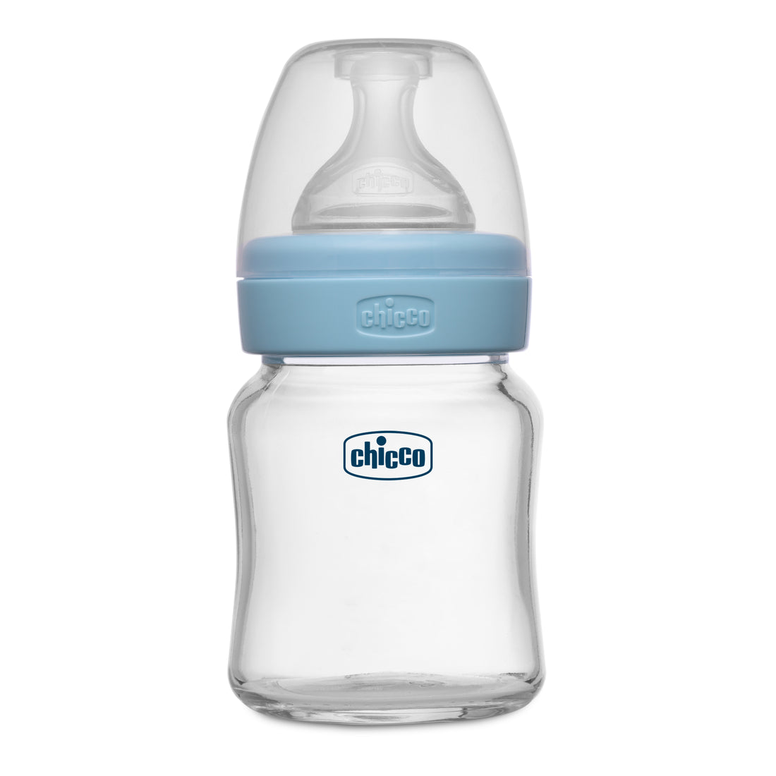 Well Being Glass Feeding Bottle 120ml  Blue Slow Flow 0M+
