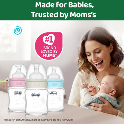 Well Being Glass Feeding Bottle 120ml Neutral Slow Flow 0M+