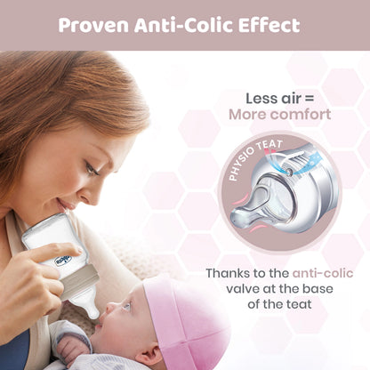 Well Being Glass Feeding Bottle 240ml Neutral Medium Flow 2M+