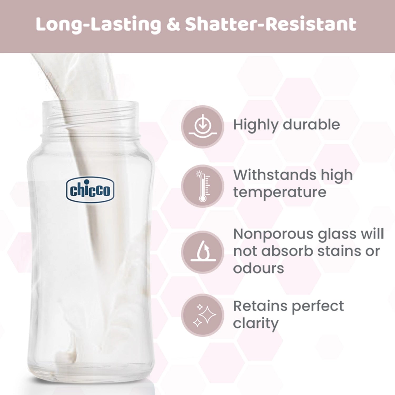 Well Being Glass Feeding Bottle 240ml Neutral Medium Flow 2M+