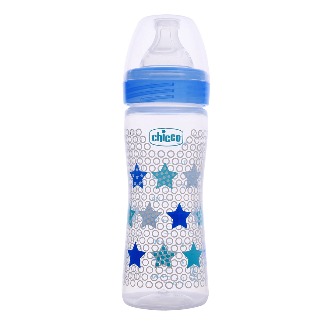 Well Being Medium Flow Baby Bottle 250ml 2M+ Blue