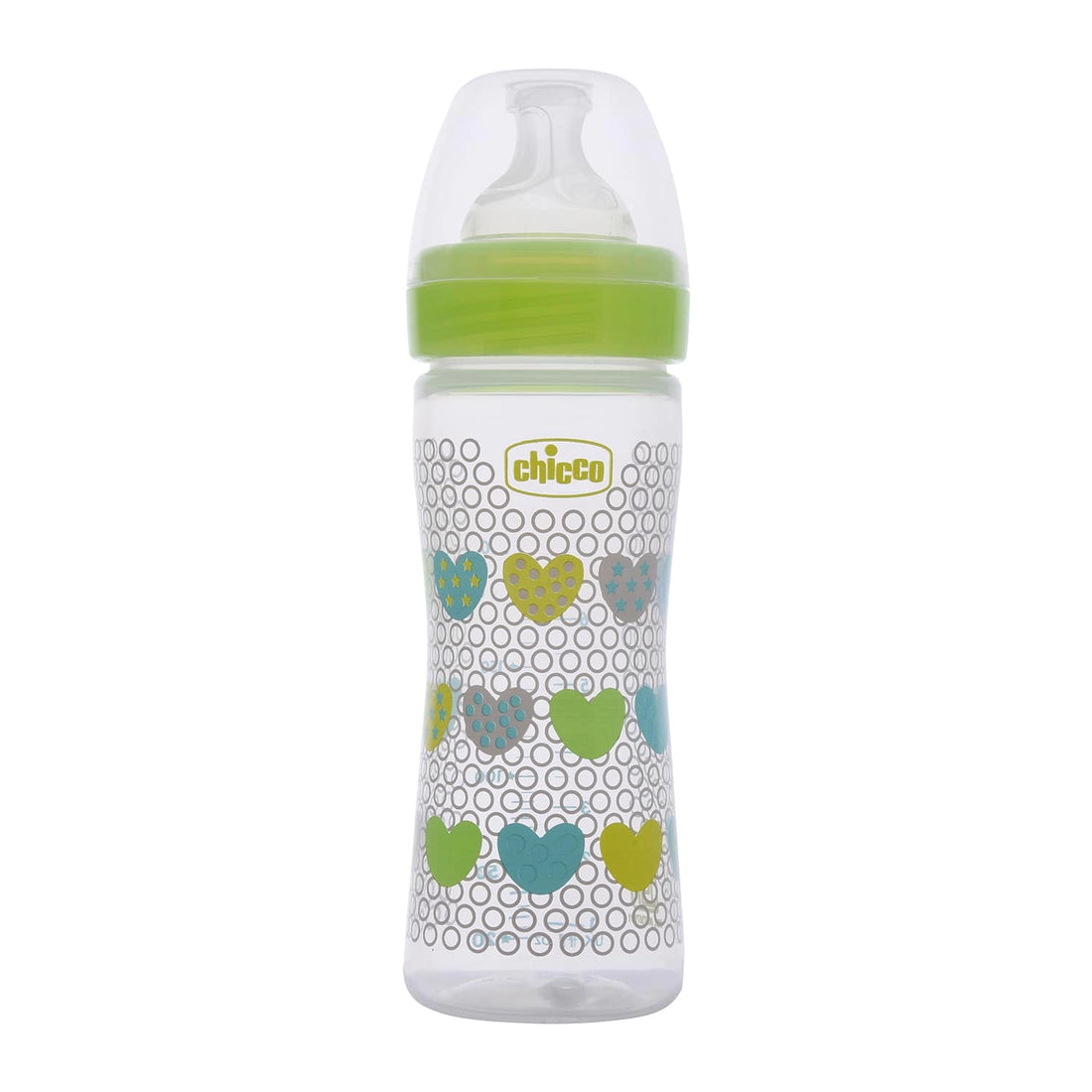 Well Being Medium Flow Baby Bottle 250ml  2M+ Green