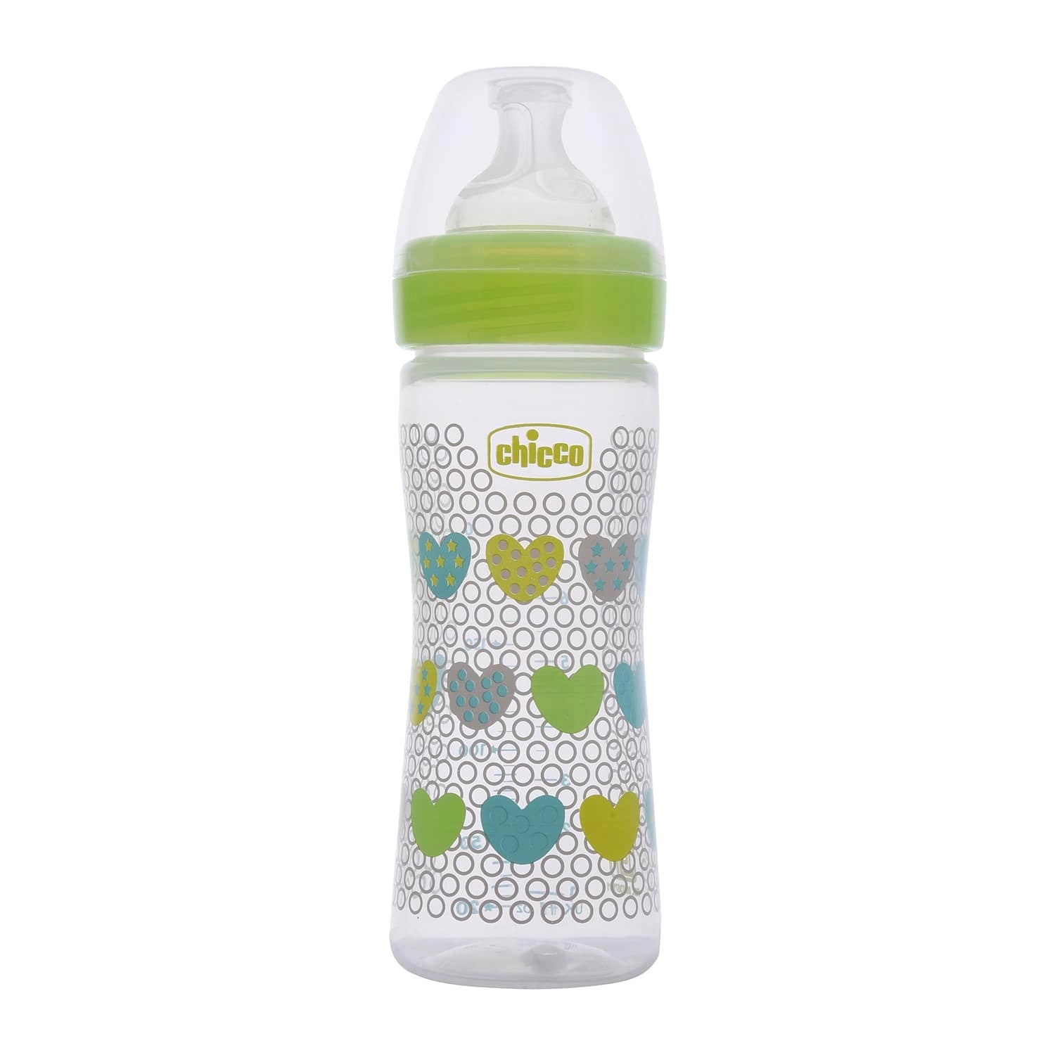 Well Being Medium Flow Baby Bottle 250ml  2M+ Green