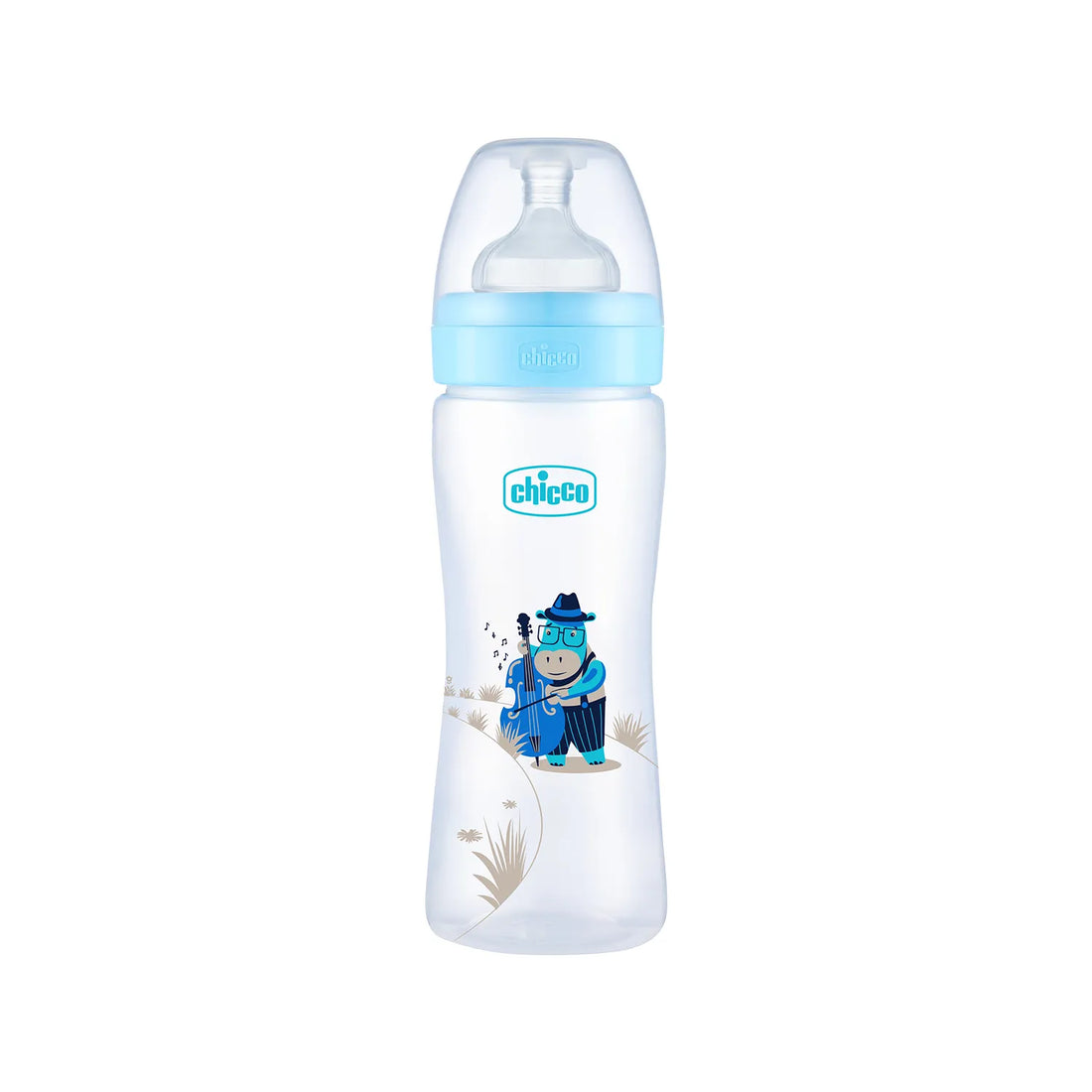Well Being PP Fast Flow Feeding Bottle Jungle Music 330ml 6M+ Blue