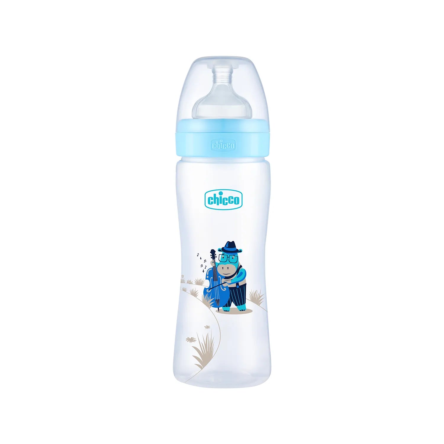 Well Being PP Fast Flow Feeding Bottle Jungle Music 330ml 6M+ Blue