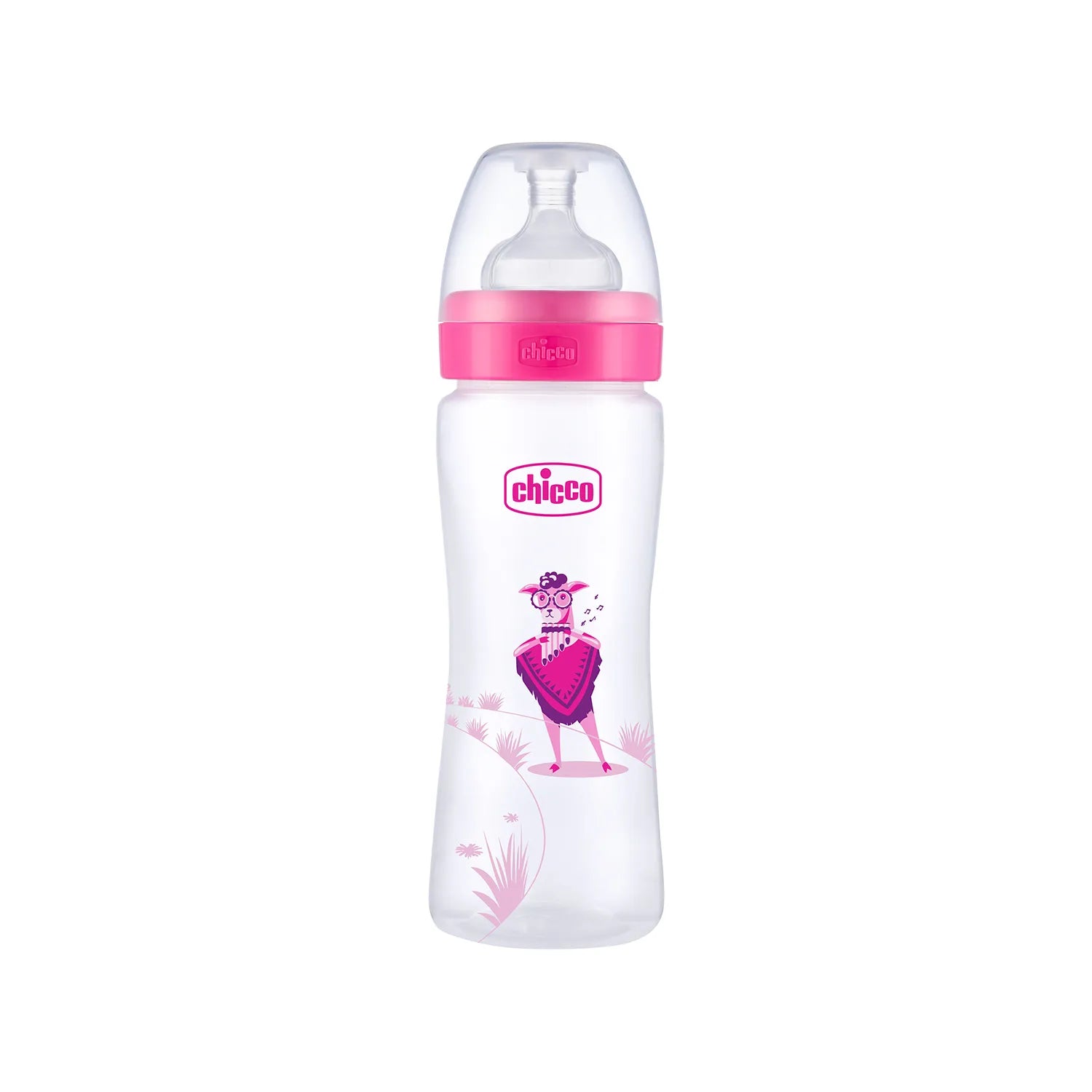 Well Being PP Fast Flow Feeding Bottle Jungle Music 330ml 6M+ Pink