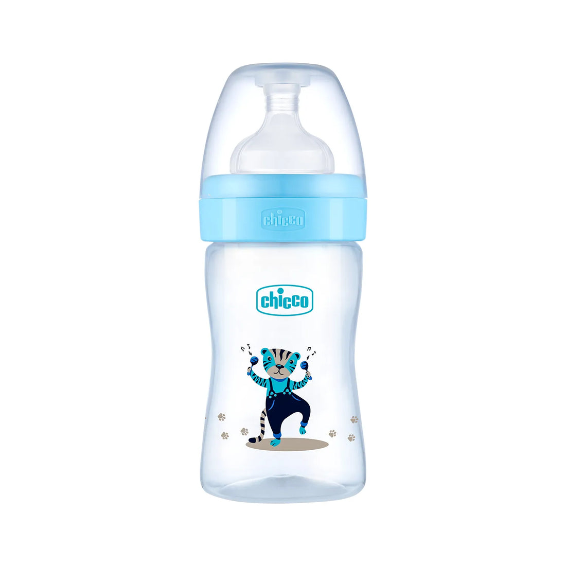 Well Being PP Slow Flow Feeding Bottle Jungle Music 150ml 0M+ Blue