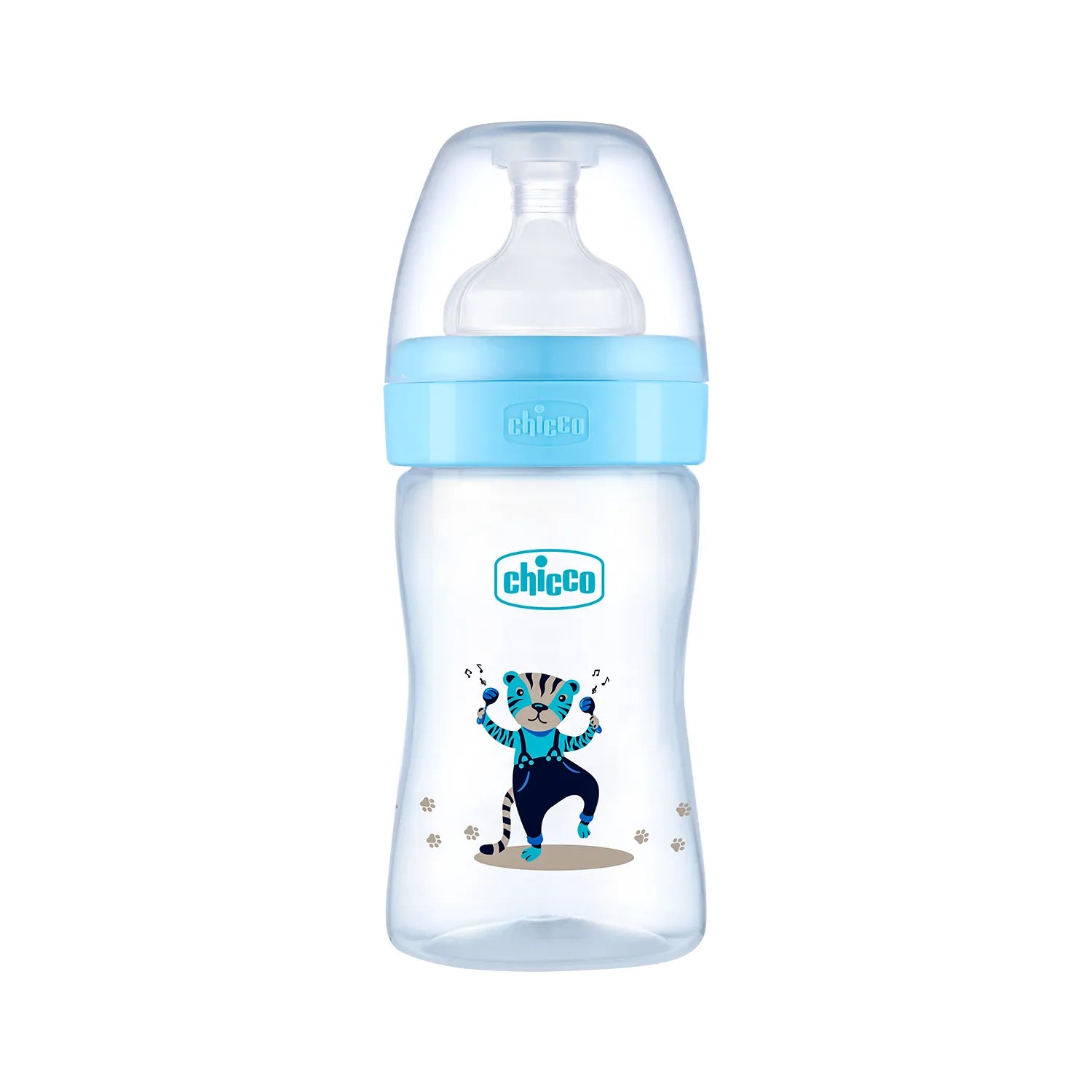 Well Being PP Slow Flow Feeding Bottle Jungle Music 150ml 0M+ Blue