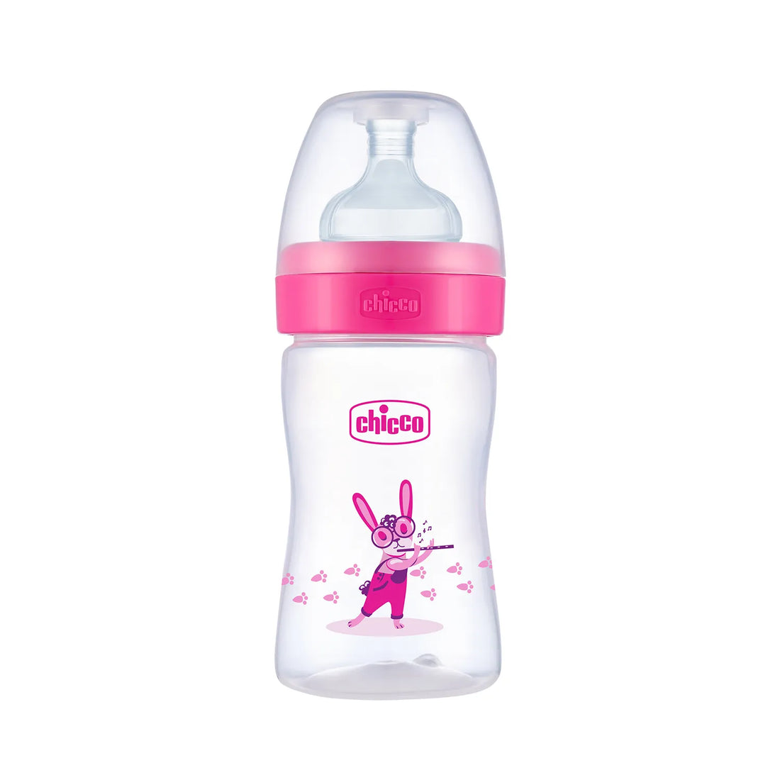 Well Being PP Slow Flow Feeding Bottle Jungle Music 150ml 0M+ Pink