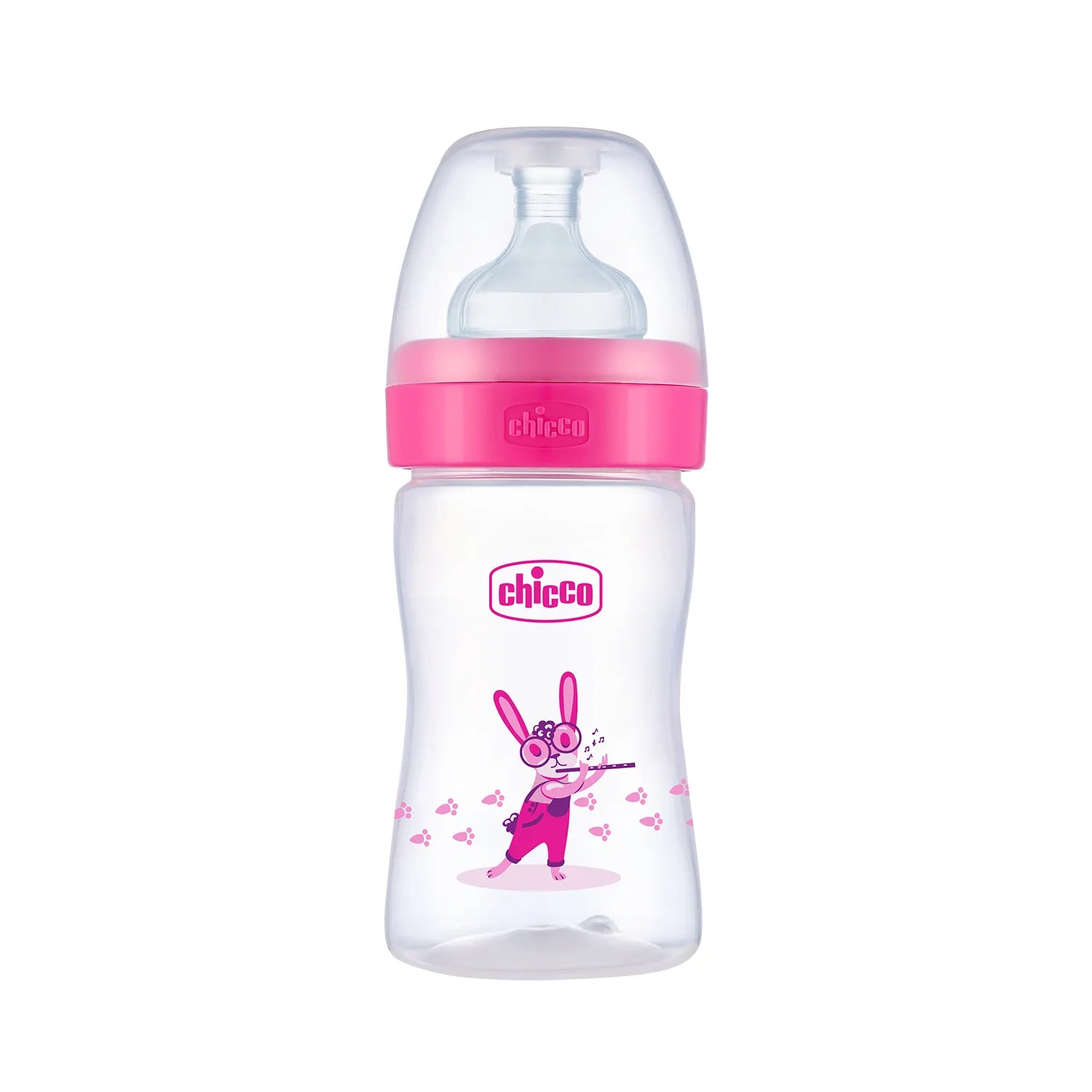 Well Being PP Slow Flow Feeding Bottle Jungle Music 150ml 0M+ Pink
