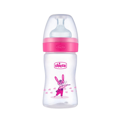 Well Being PP Slow Flow Feeding Bottle Jungle Music 150ml 0M+ Pink