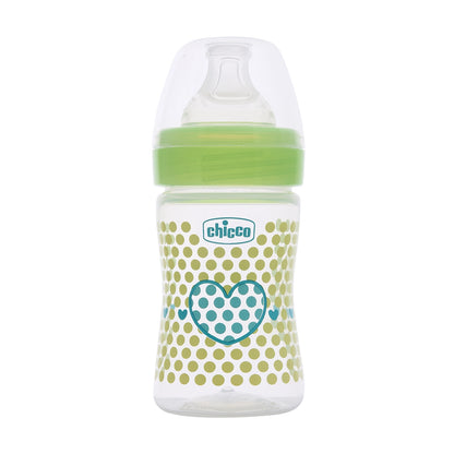 Well Being Slow Flow Baby Bottle 150ml 0M+ Green