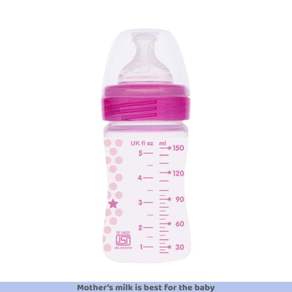 Well Being Slow Flow Baby Bottle 150ml 0M+ Pink