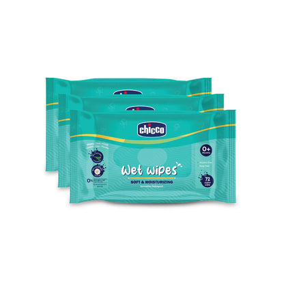 Wet Wipes Sticker Pack of 3  216 Pcs