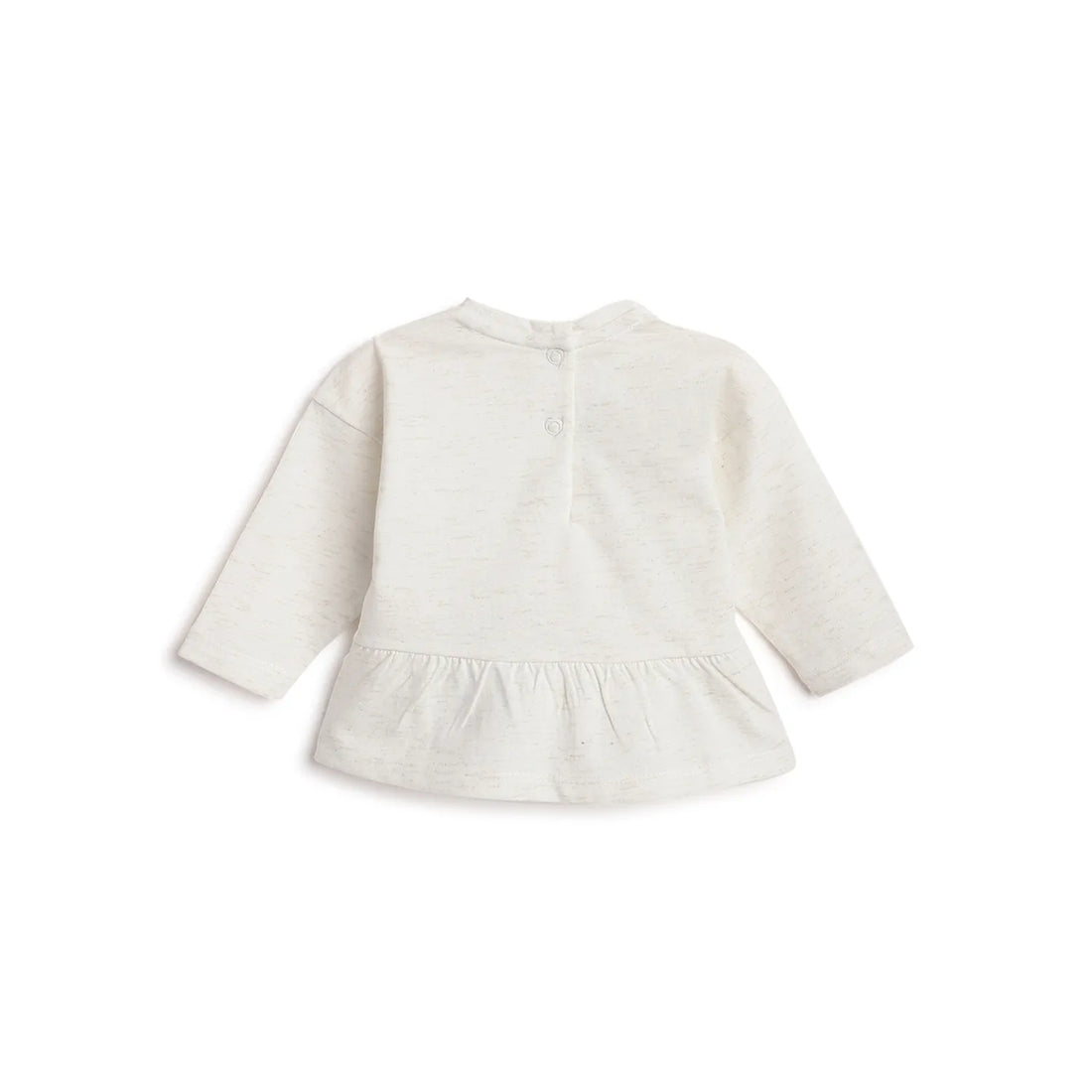 Girls White Embellished T- Shirt