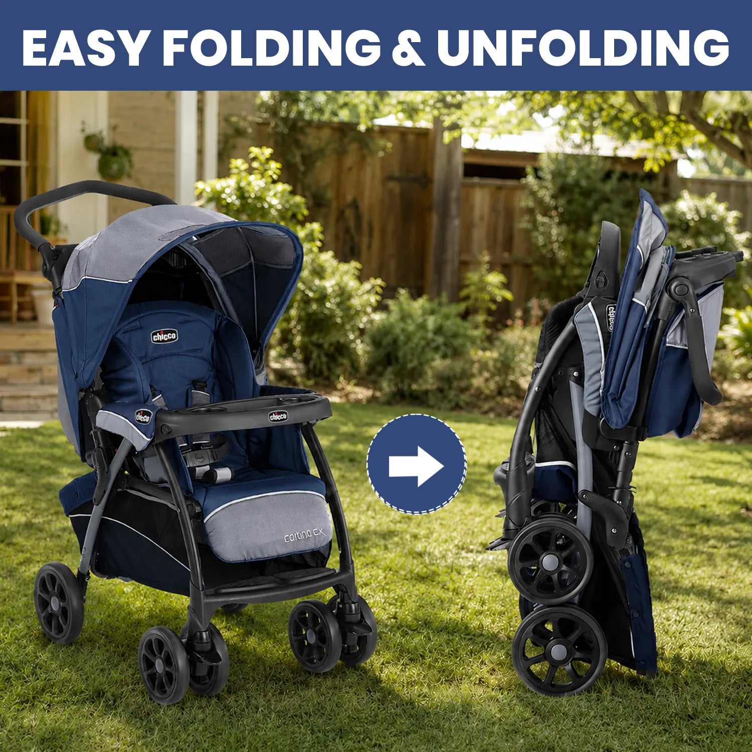 Cortina Cx Baltic Blue Stroller