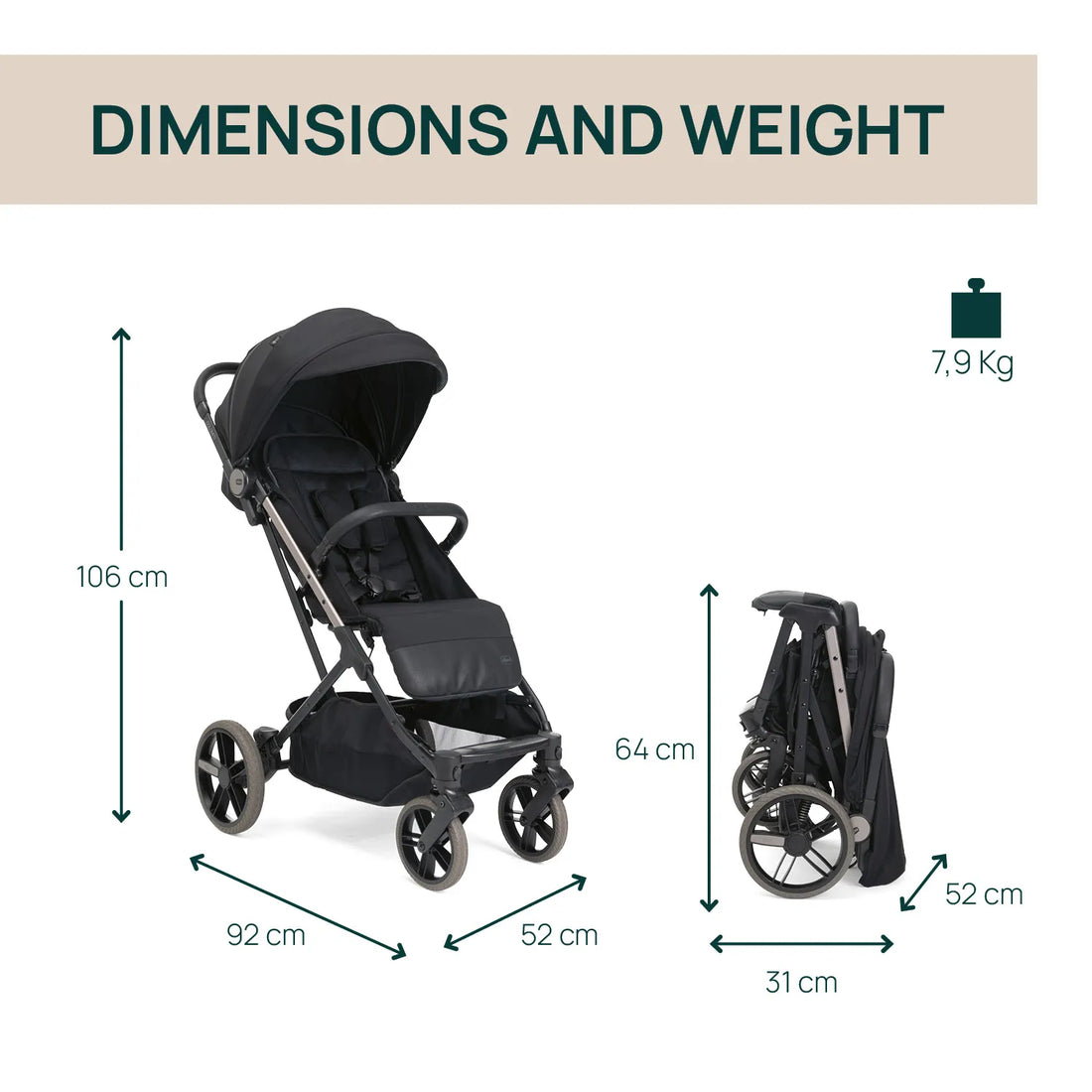Dolomiti Charcoal Stroller