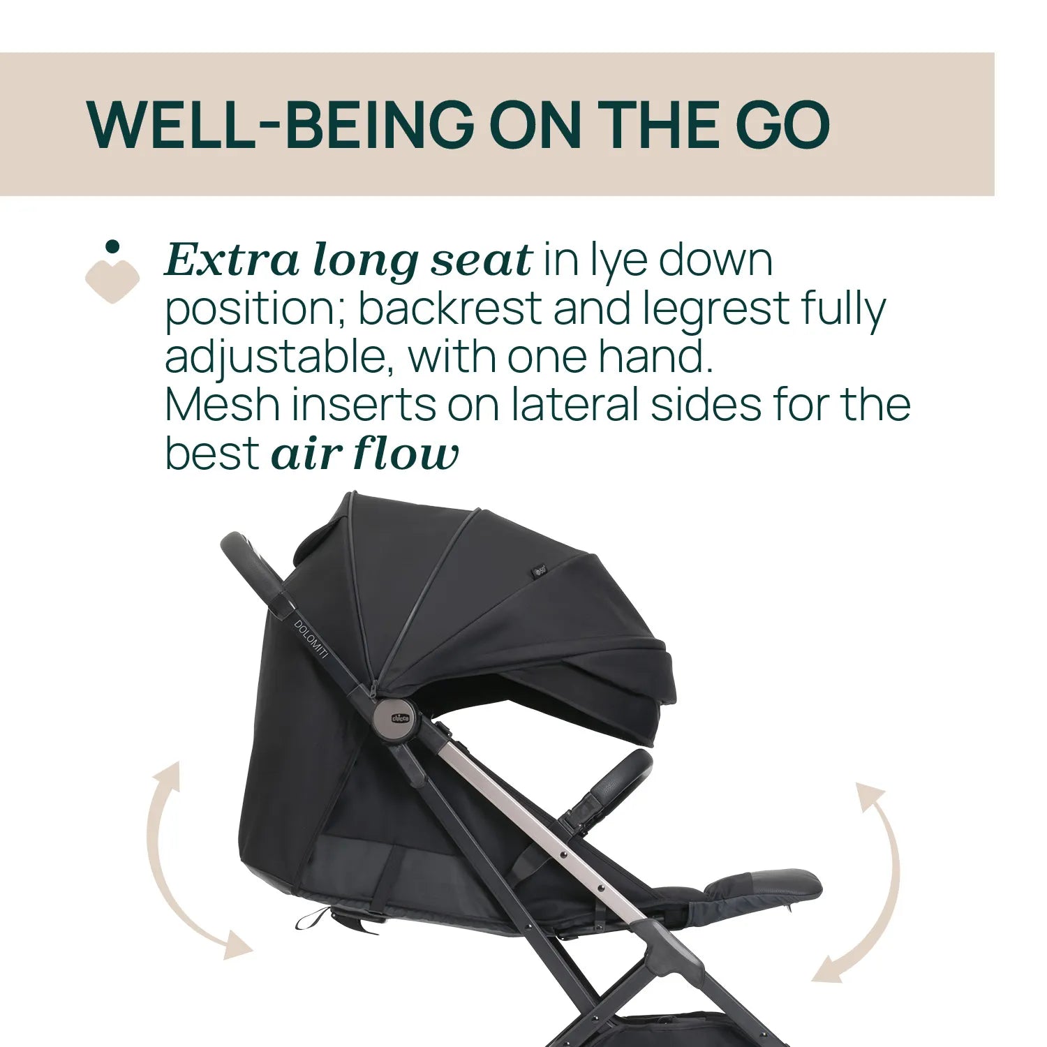Dolomiti Charcoal Stroller