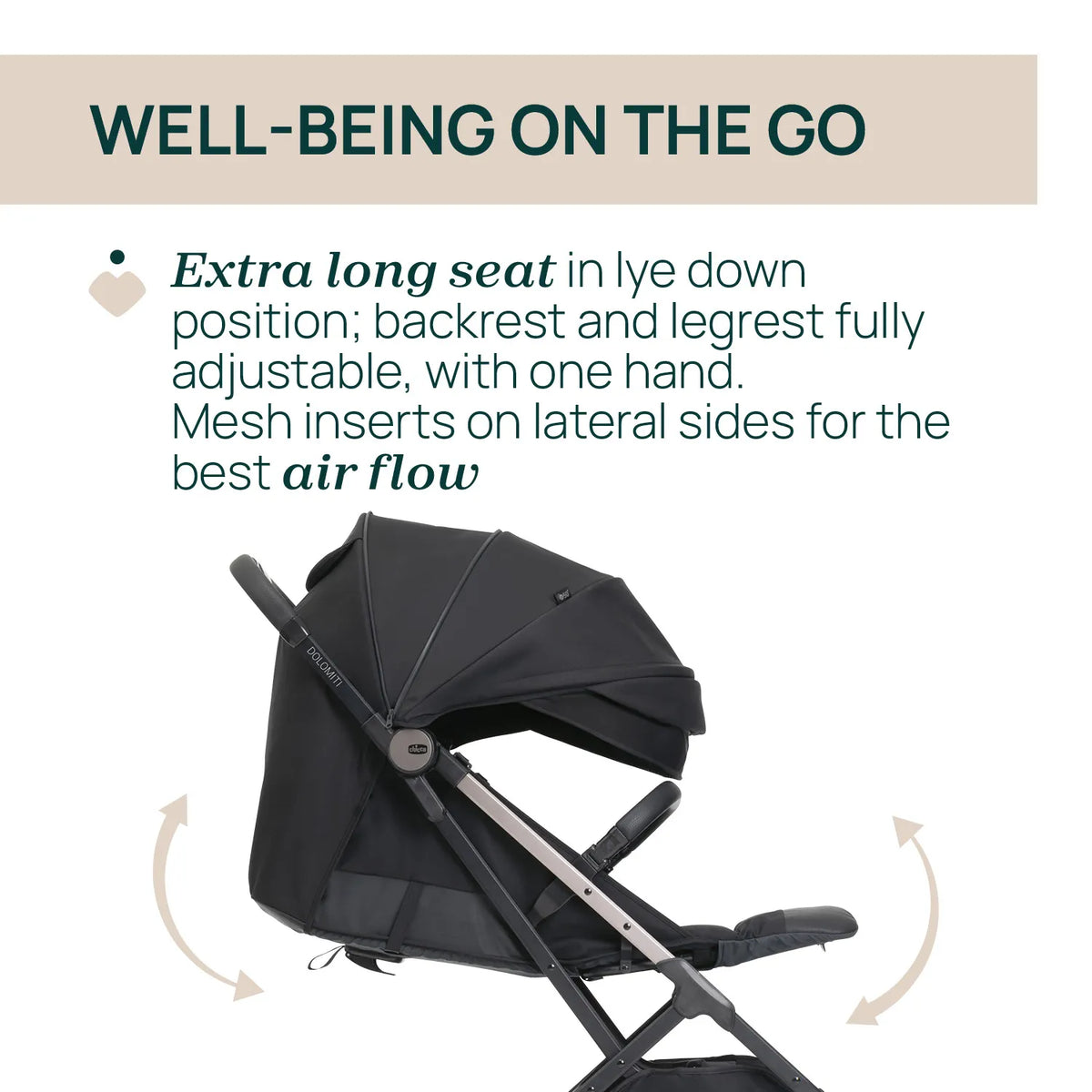 Dolomiti Charcoal Stroller