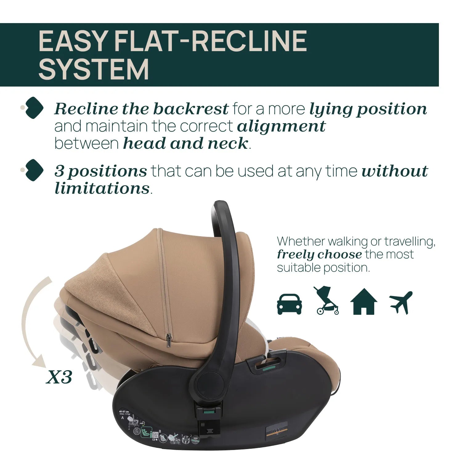 First-Seat Recline 2 Caramel