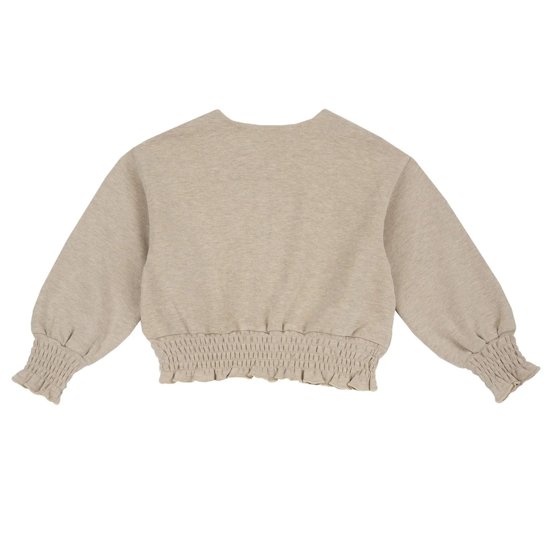 Girls Beige Applique Cardigan