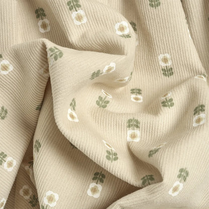 Girls Beige Floral Printed A-Line Dress