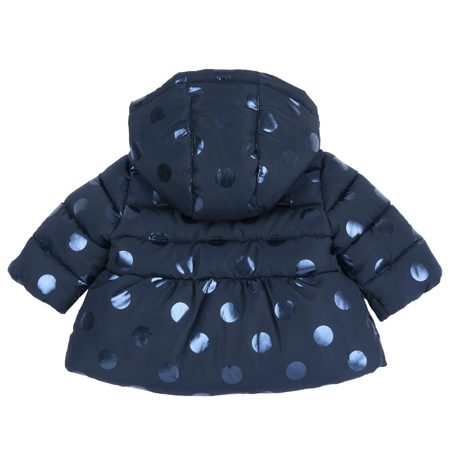 Girls Dark Blue Printed Jacket