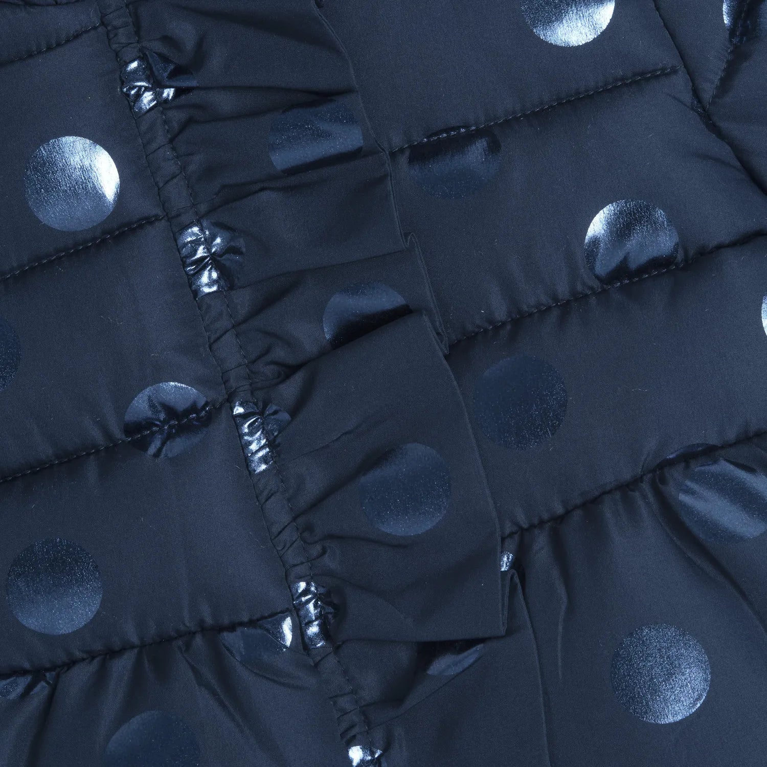 Girls Dark Blue Printed Jacket