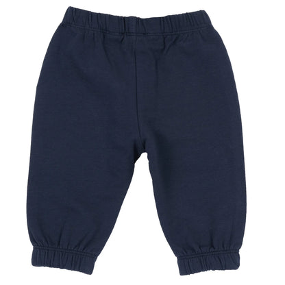 Girls Dark Blue Printed Joggers