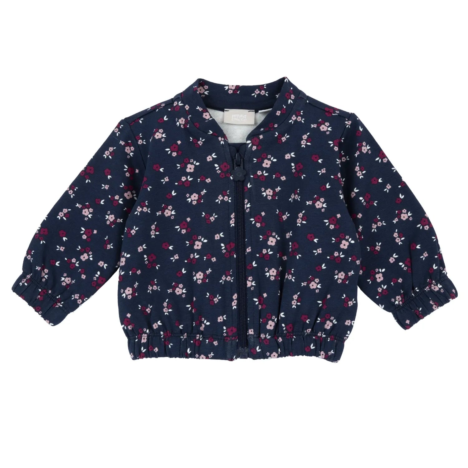 Girls Dark Blue Printed Sweatshirt