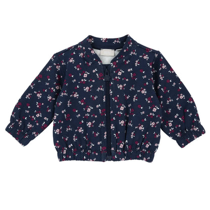 Girls Dark Blue Printed Sweatshirt