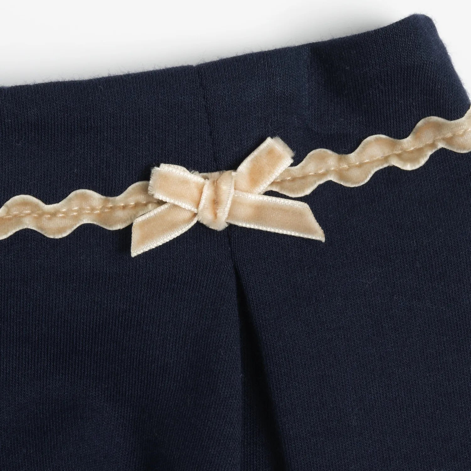 Girls Dark Blue Self Design Shorts