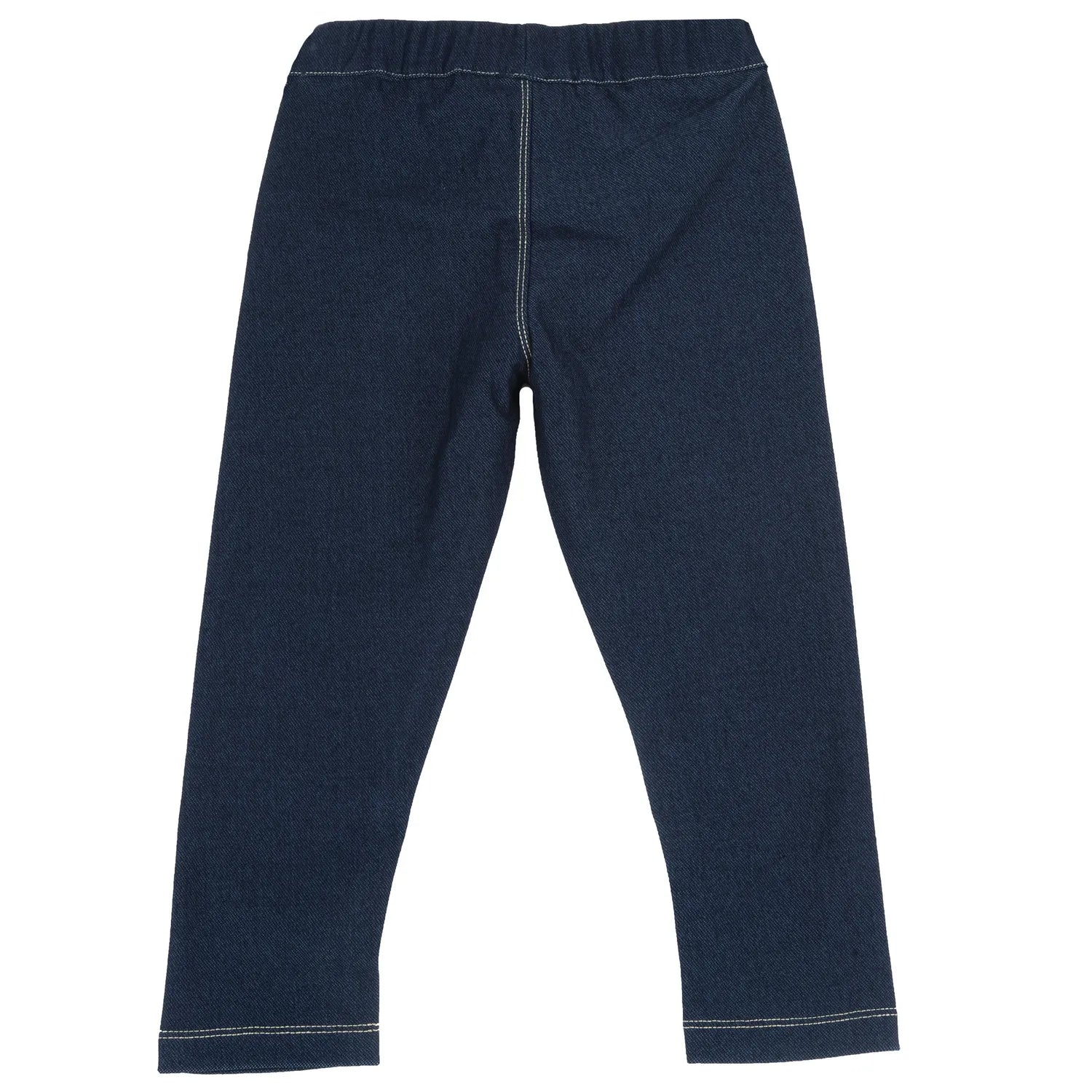 Girls Dark Blue Solid Jeans