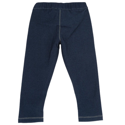 Girls Dark Blue Solid Jeans