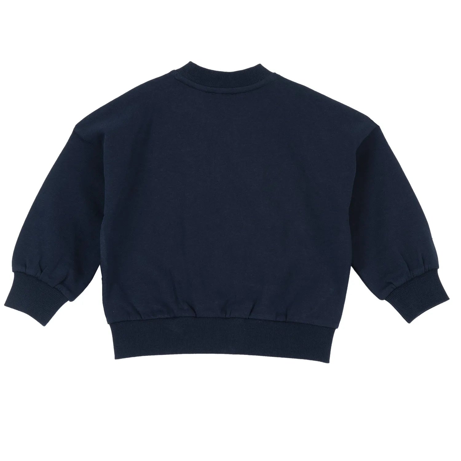 Girls Dark Blue Solid Sweatshirt