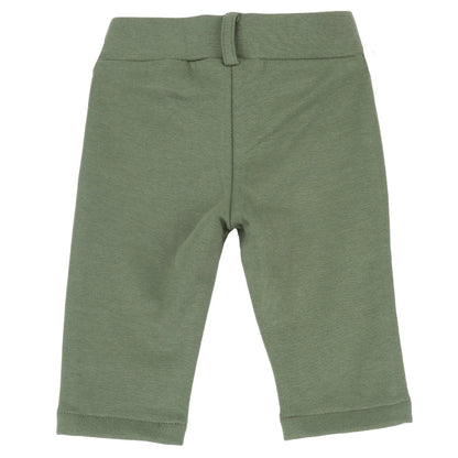 Girls Dark Green Self Design Trouser