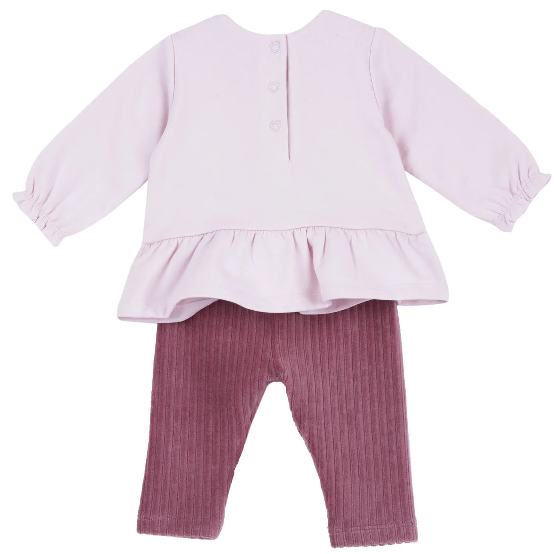 Girls Dark Pink Applique Sweatshirt with Leggings