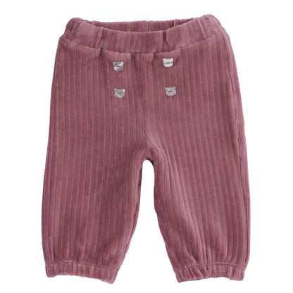 Girls Dark Pink Embellished Joggers