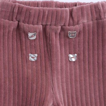 Girls Dark Pink Embellished Joggers