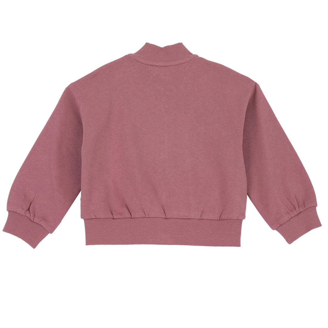 Girls Dark Pink Printed Sweatshirt