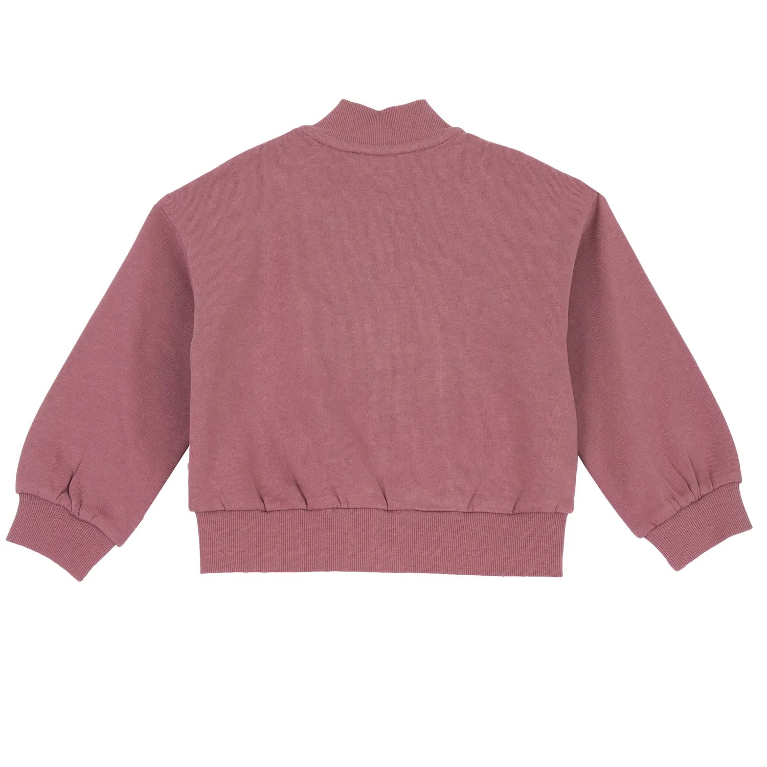 Girls Dark Pink Printed Sweatshirt