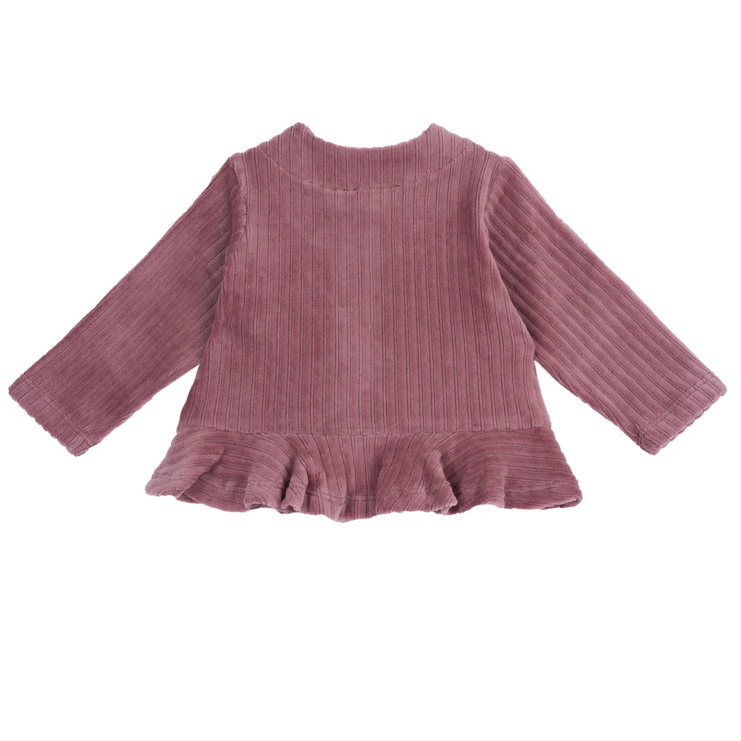 Girls Dark Pink Self Design Cardigan