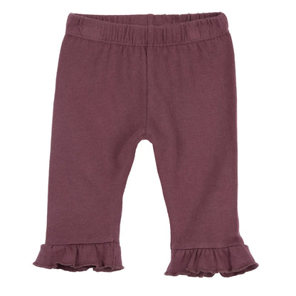 Girls Dark Pink Self Design Trouser