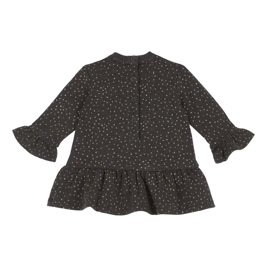 Girls Grey Printed A-Line Dress