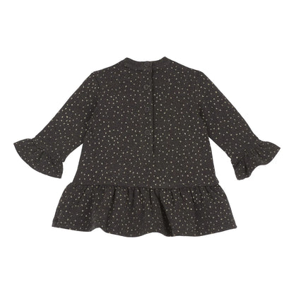 Girls Grey Printed A-Line Dress