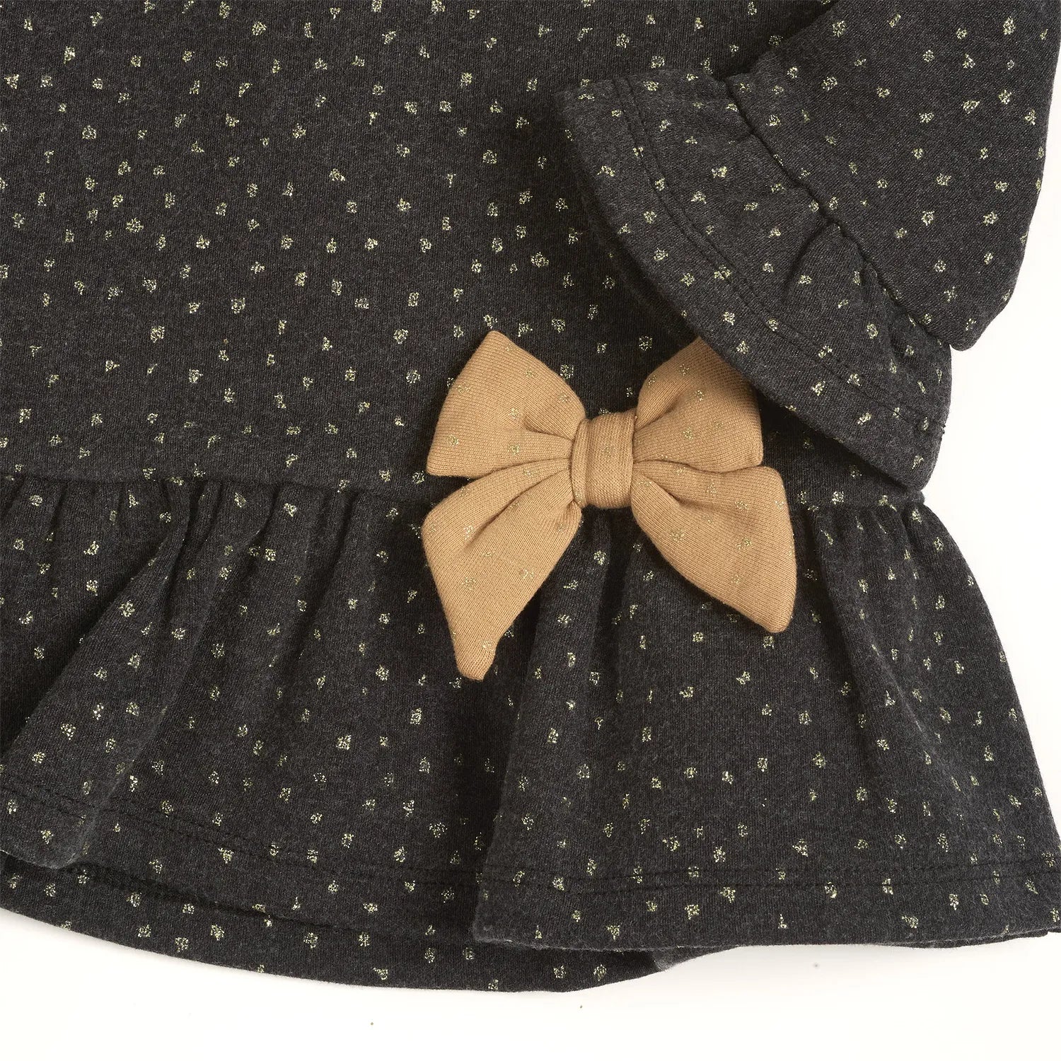 Girls Grey Printed A-Line Dress