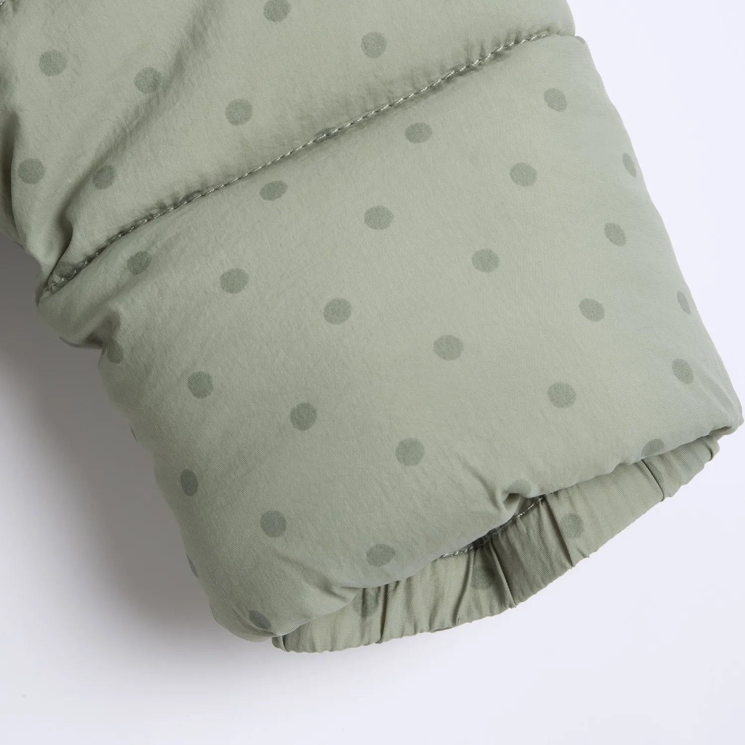 Girls Light Green Embellished Hooded Jacket