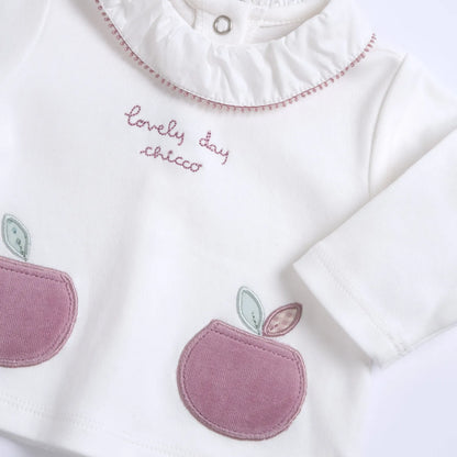 Girls Light Natural Applique Smock with Legging