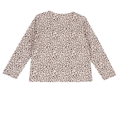 Girls Light Pink All Over Printed T-shirt